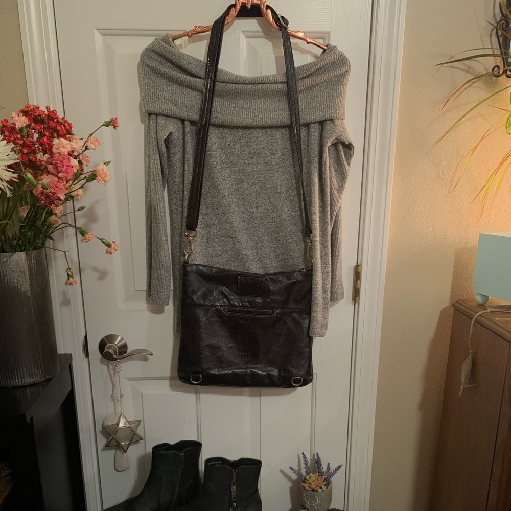 COA Grey Mock Off Shoulder Sweater
